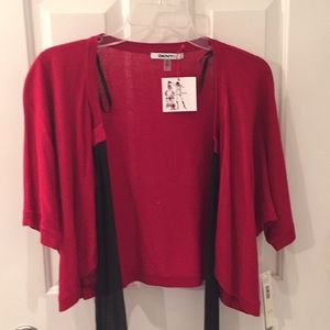 🆕 DNKYC Red & Black Crop Cardigan